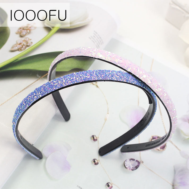 闪片细带齿防滑blingbling闪发箍 旺千福发饰