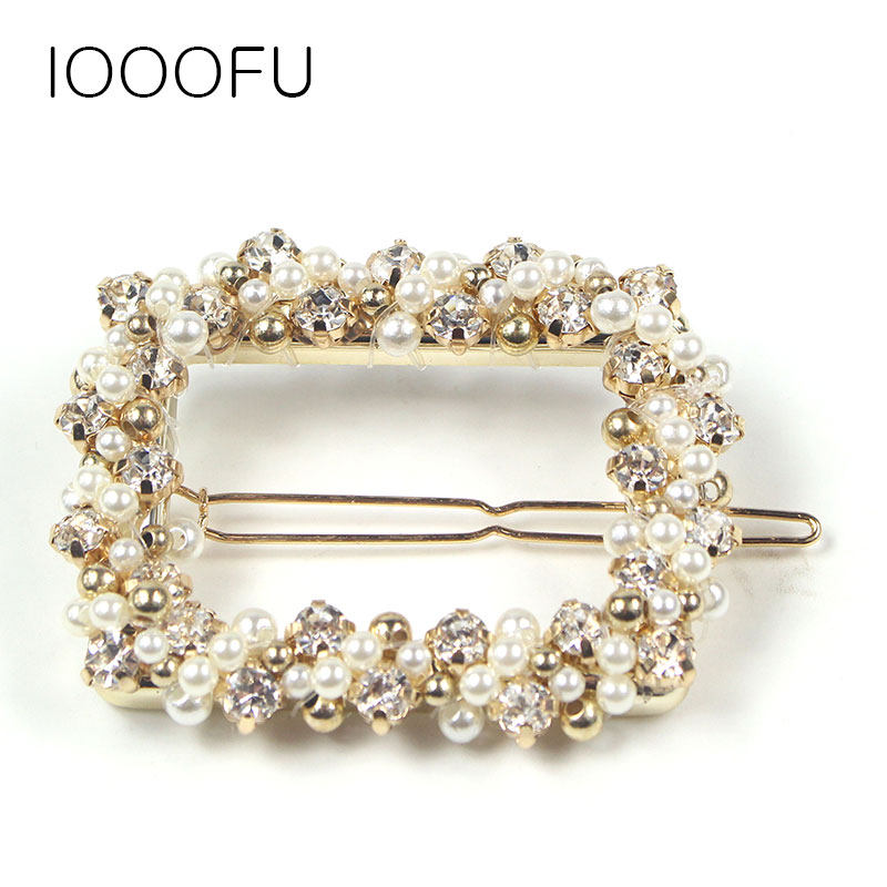 日韩珍珠手工编织顶夹欧美发马尾 旺千福发饰