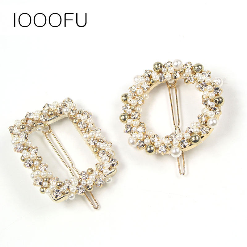 日韩珍珠手工编织顶夹欧美发马尾 旺千福发饰