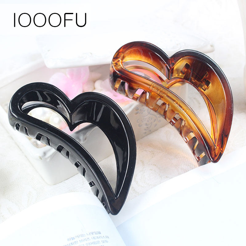 秀气韩国琥珀色进口树脂耐摔发抓夹 旺千福发饰