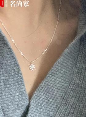 锆石雪花项链女简约小众ins