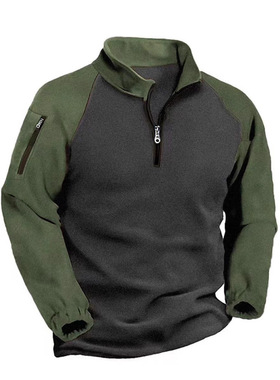 New Men's Warm Stand Collar Sweatshirt Jacket 男保暖立领卫衣