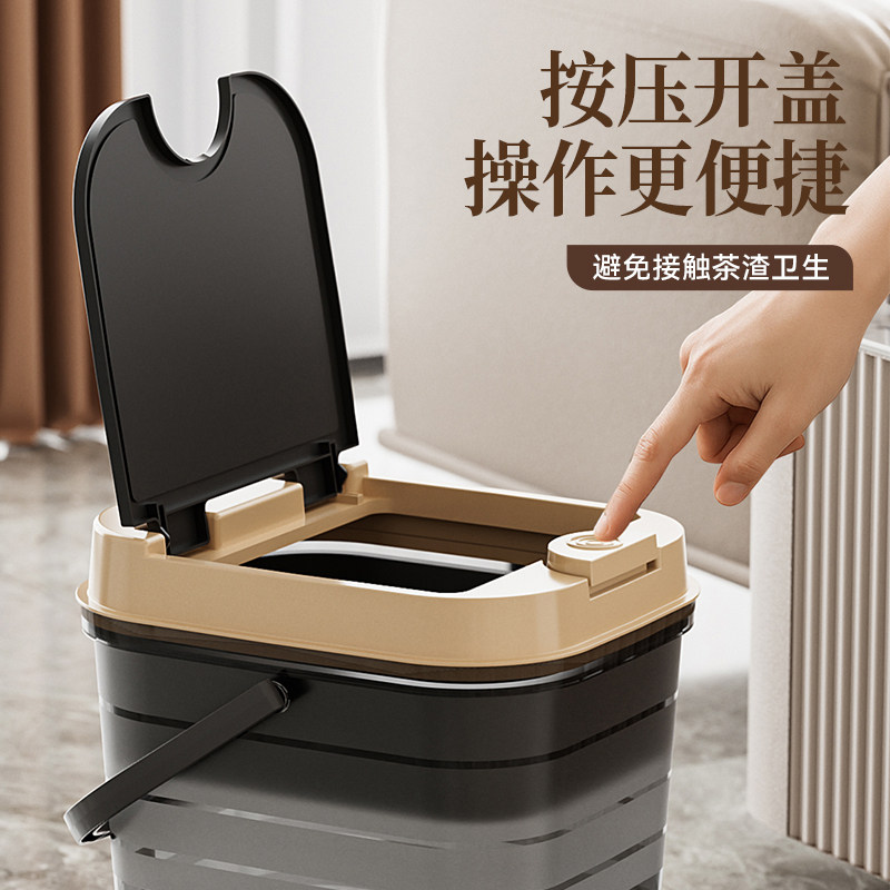 透明茶渣桶干湿分离茶水桶废水桶可视水位茶桶满水提醒茶水垃圾桶,淘宝优惠券,粉丝福利购,淘宝优惠卷