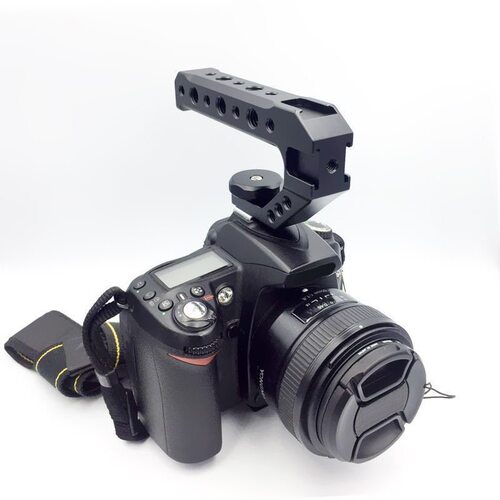 通用相机兔笼提手多功能冷靴补光灯拓展手持手柄单反手提金属握把 - 图3