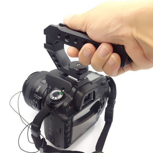 通用相机兔笼提手多功能冷靴补光灯拓展手持手柄单反手提金属握把 - 图2