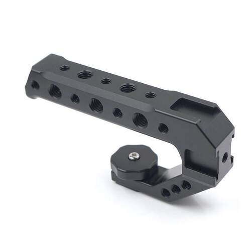 通用相机兔笼提手多功能冷靴补光灯拓展手持手柄单反手提金属握把 - 图0