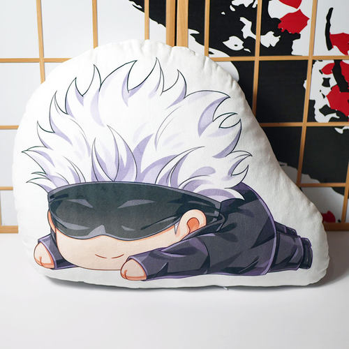 咒术回战周边抱枕五条悟伏黑惠虎杖悠仁毛绒趴趴公仔动漫周边包邮 - 图0