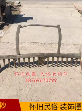 复古怀旧民俗物件老农具镂打稻机镰刀蓑衣风车水车农家院装饰摆件
