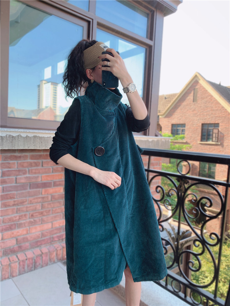 清仓捡漏 欧洲站冬款复古灯芯绒连衣裙女时尚百搭长款背带裙高端,淘宝优惠券,粉丝福利购,淘宝优惠卷