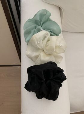 东大门欧尼earlobe正品发圈韩国东大门进口新款发圈女真丝珍珠