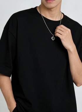 男生穿搭推荐小方块项链