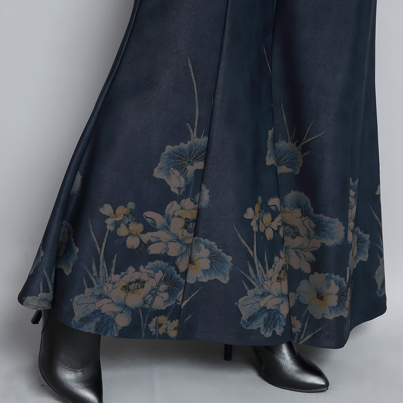 qslz /清水灵籽印花裙裤阔腿裤女 清水灵籽休闲裤