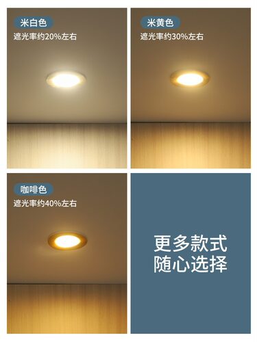 筒灯射灯遮光片太亮防刺眼婴儿柔光弱光吸顶灯耐高温贴纸灯罩膜 - 图3