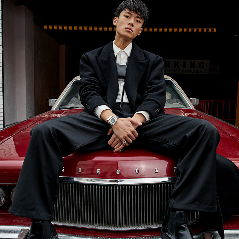 wussa男款简约休闲防水夜光石英表 wussa国产腕表