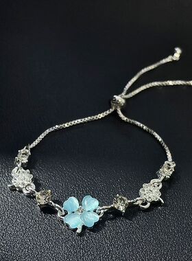 【llucky】日韩风格2025年冬季上市电镀工艺23cm长款通用猫眼石幸