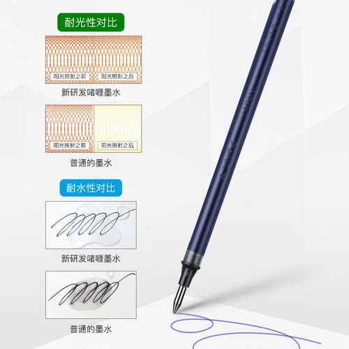 美橙文具 日本uni三菱中性笔笔芯UMR-5适用于um100中性笔0.5替芯 - 图1