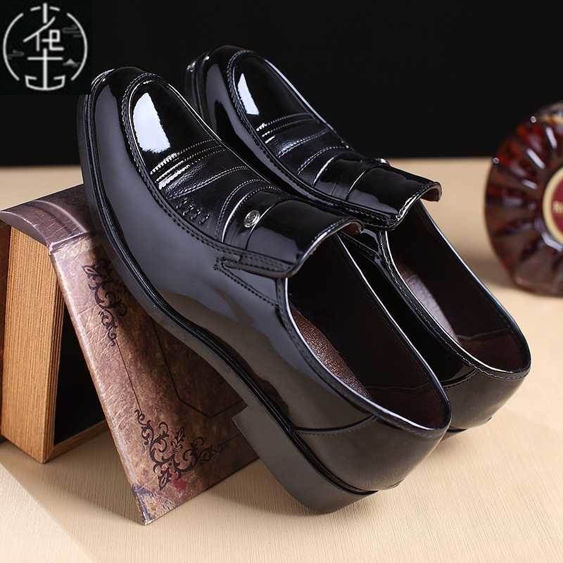 Men Leather Formal Business Shoes Male Office Work Flat Shoe - 图2