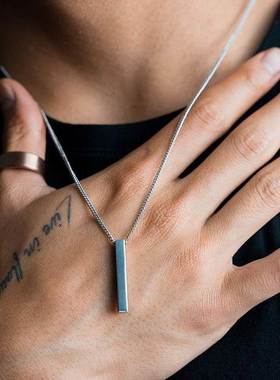 classic Pendant Necklace for men women Stainless Steel chain