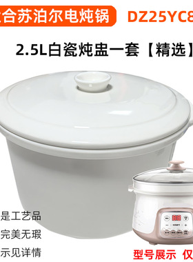 DZ25YC831钢化玻璃盖陶瓷炖盅配