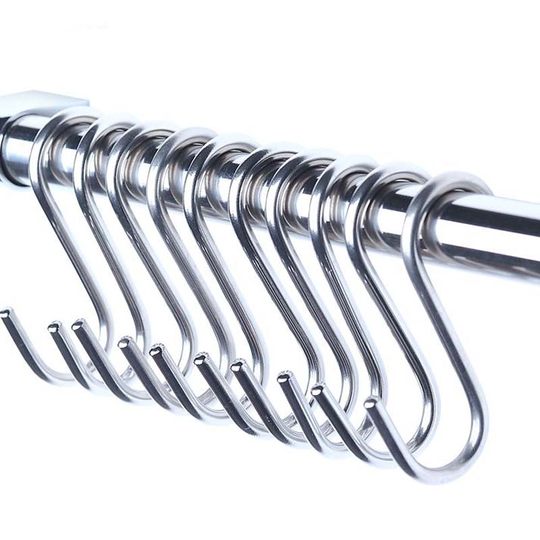 厨房衣服装S形展会挂钩免打孔金属不锈钢铁S勾形书包挂钩子免包邮