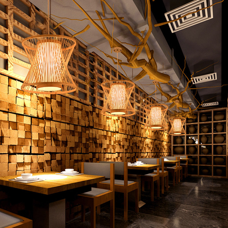 新中式竹编现代田园风格客厅特色餐厅日式茶室禅意榻榻米竹艺吊灯,淘宝优惠券,粉丝福利购,淘宝优惠卷