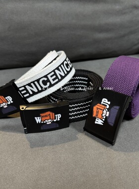 韩国原宿卡通百搭帆布腰带女自动扣青年皮带夏季儿童男士裤带学生