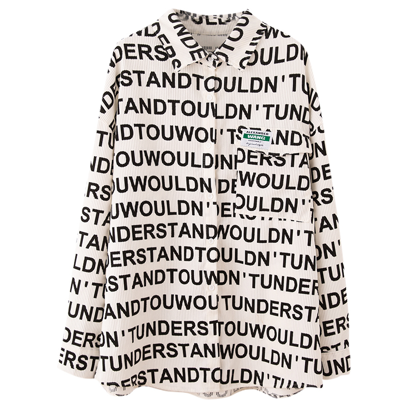 网红2020年春秋季新款女装韩版衬衫 青花羊衬衫