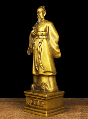 铜神医扁鹊神像摆件中医馆药店张仲景华佗药王医圣供奉铜像名医纯