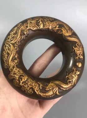 铜虎撑医铃手摇铃药铃仿古八卦串铃民间乡医郎中药师铃虎叉手把件