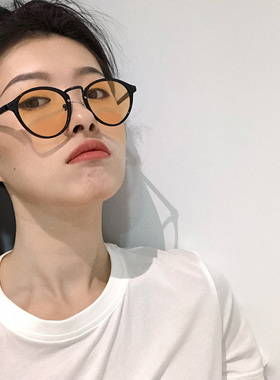 超轻小框彩色墨镜2025潮女ins男