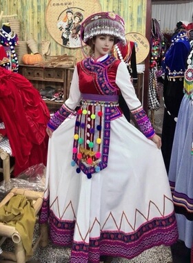米娜同款傈僳族服饰 私人高端定制 民族服装服饰配饰批发 正品