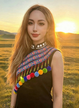 米娜宝贝同款傈僳族服装服饰 私人高端定制 民族服装批发 正品