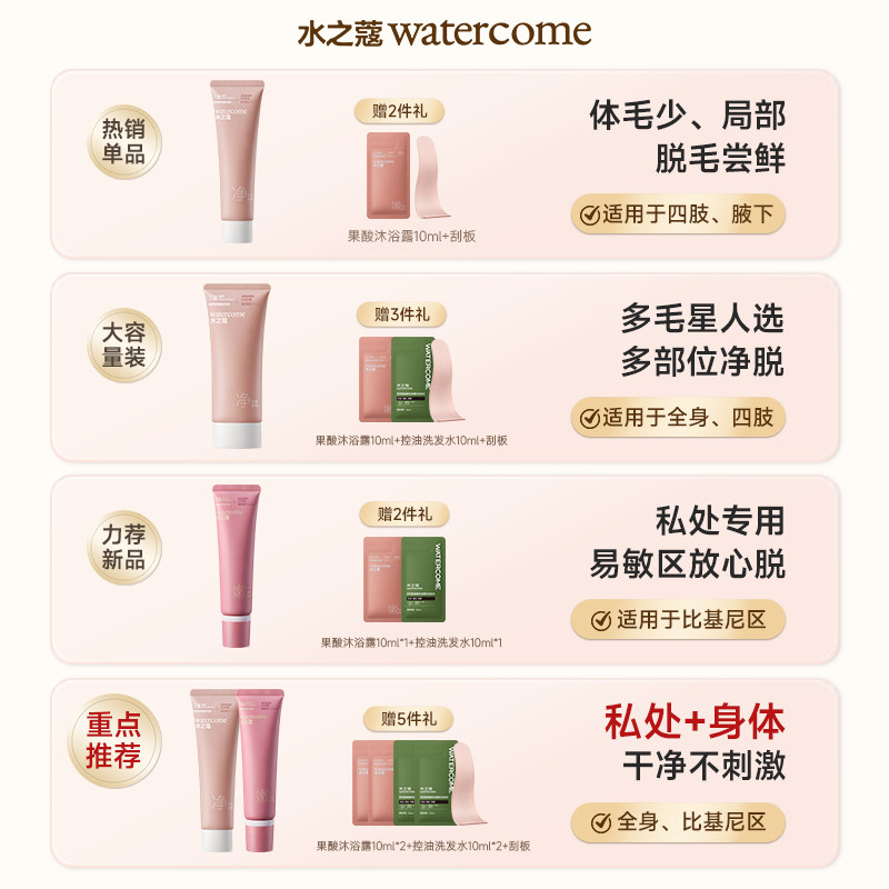 水之蔻脱毛膏温和女腋下非私密处全身不永久去腋毛男女士学生专用