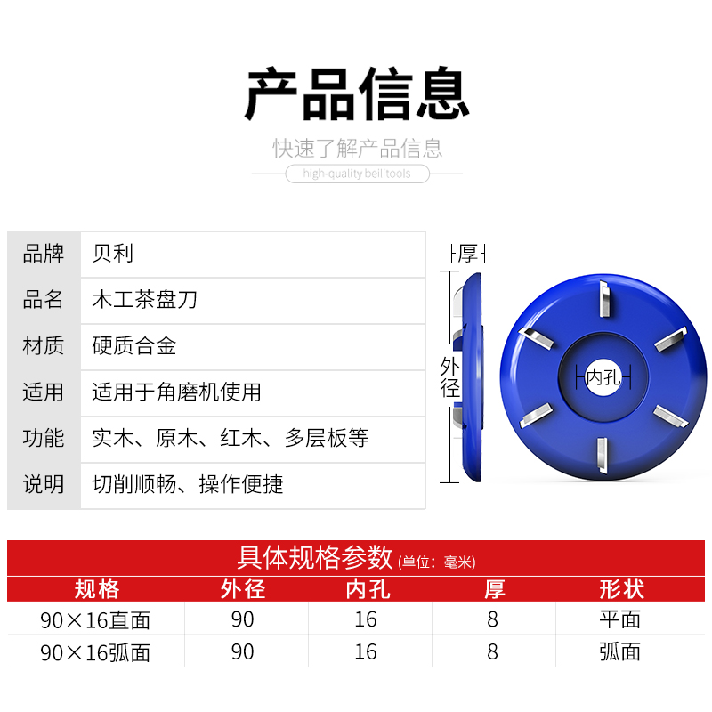 茶盘刀木工铣刀根雕打胚打磨刨木塑型角磨机切削雕刻工具茶台刀-图1