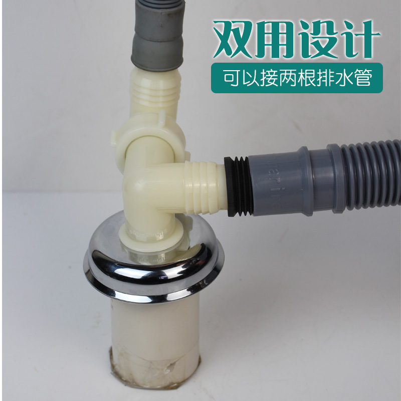 潜水艇洗衣机下水管防返水接头排水管专用防臭地漏弯头防溢水三通-图3