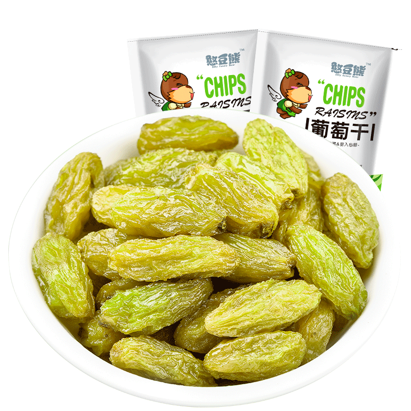 【憨豆熊】无核250g特产散装绿葡萄干 憨豆熊葡萄干