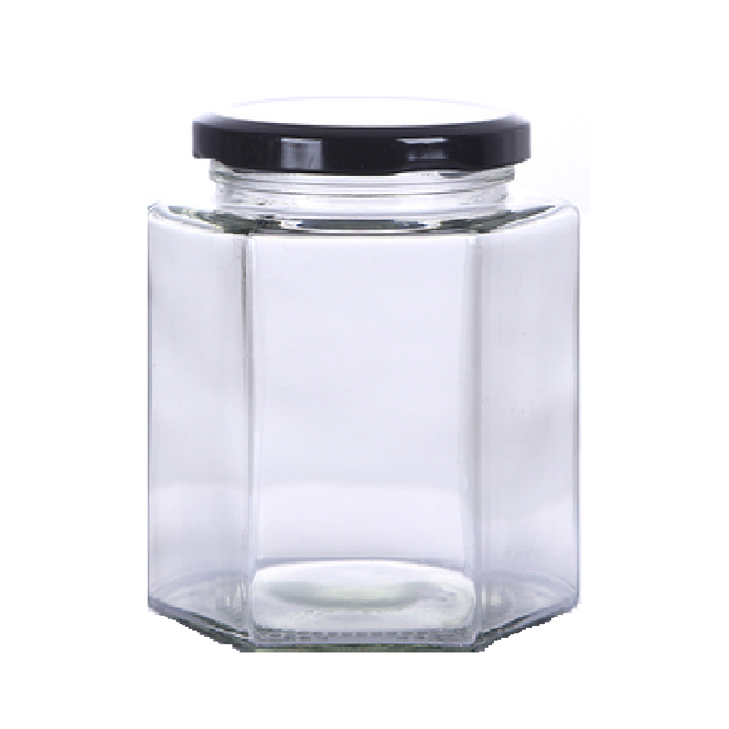 透明六角玻璃蜂蜜瓶食品级密封罐六棱装燕窝辣椒酱果空罐头柠檬膏 - 图3