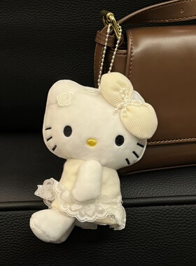 日本PeerEx中古芭蕾风裙子kitty猫包包挂件书包毛绒玩偶公仔挂饰