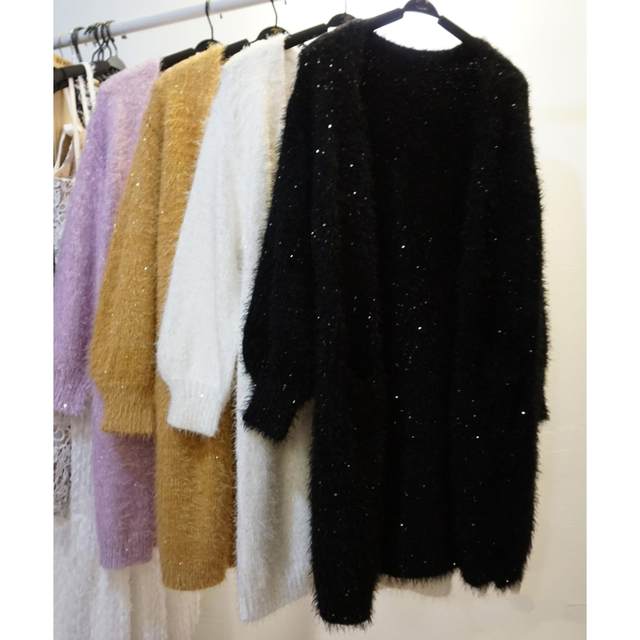 High-end mid-length sweater jacket