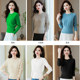Sweater ສັ້ນ waisted ສູງສໍາລັບແມ່ຍິງ 2026 ພາກຮຽນ spring ເຄື່ອງນຸ່ງແມ່ຍິງແບບໃຫມ່