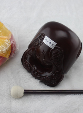 佛应木鱼 法物法器 4寸木鱼香樟木 佛应 法器 特价结缘佛具红木色