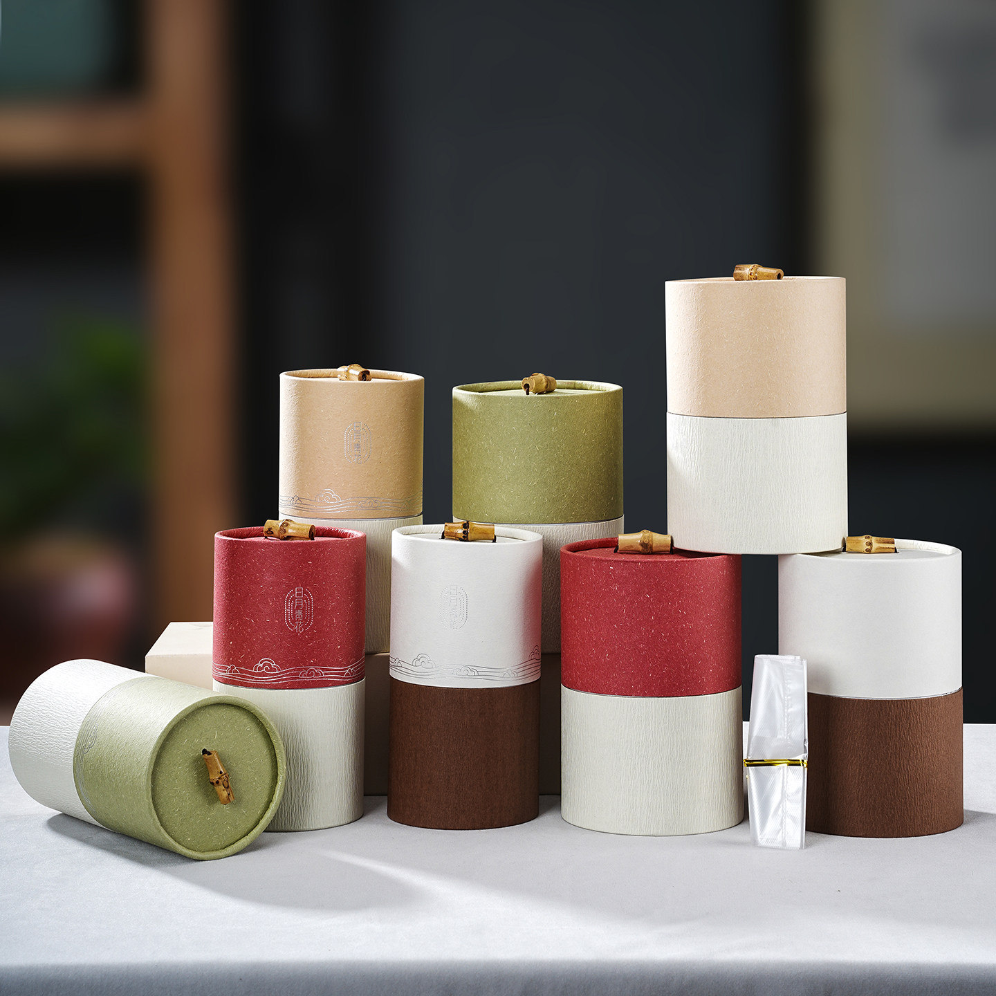 通用纸筒茶叶罐纸罐红茶绿茶花茶咖啡豆面膜粉包装盒圆罐定制logo,淘宝优惠券,粉丝福利购,淘宝优惠卷