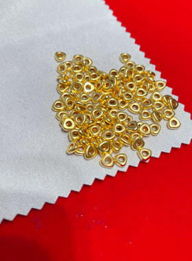 3D硬金足金999三角隔片碎金隔片手串盘缠编绳手链隔珠DIY纯黄金