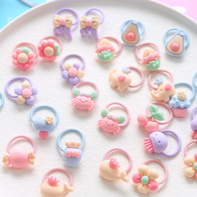 发饰儿童可爱清新粉色小花树脂发圈40根宝宝发圈婴儿扎小啾啾皮筋,淘宝优惠券,粉丝福利购,淘宝优惠卷
