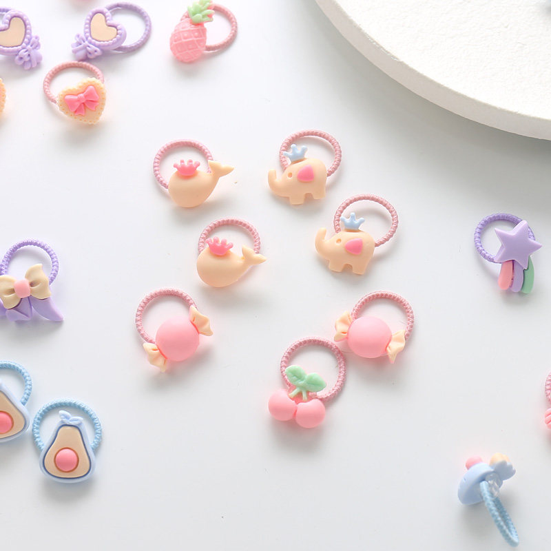 发饰儿童可爱清新粉色小花树脂发圈40根宝宝发圈婴儿扎小啾啾皮筋,淘宝优惠券,粉丝福利购,淘宝优惠卷