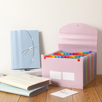 Fresher A4 covered with standing telescopic organ bag office with file containing information booklet student paper containing