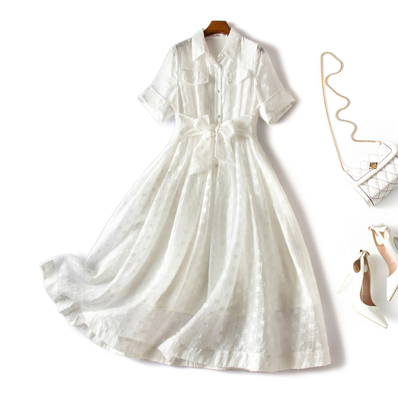 慕荷衬衫裙女夏装2020新款格子裙子 慕荷连衣裙