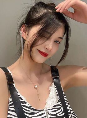 迷人饰品 韩版长款无耳洞耳环小鸟几何耳挂女式镶嵌链条流苏耳夹