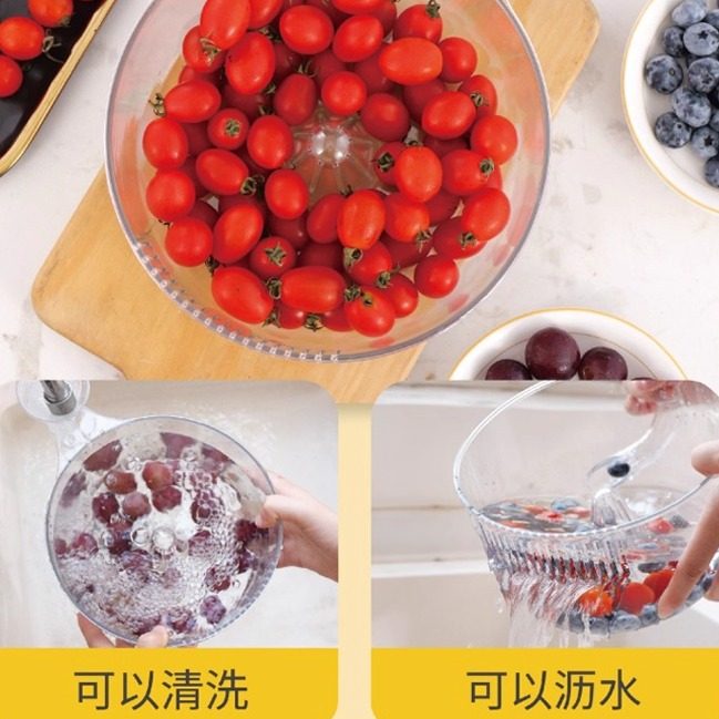 水果自动清洗沥水篮透明蜗牛沥水篮洗碗池过滤筐家用厨房滤水神器,淘宝优惠券,粉丝福利购,淘宝优惠卷