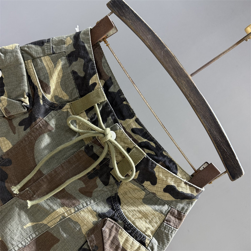 迷彩辣妹工装短裤女2026夏季新款高腰抽绳休闲百搭显瘦阔腿热裤子,淘宝优惠券,粉丝福利购,淘宝优惠卷